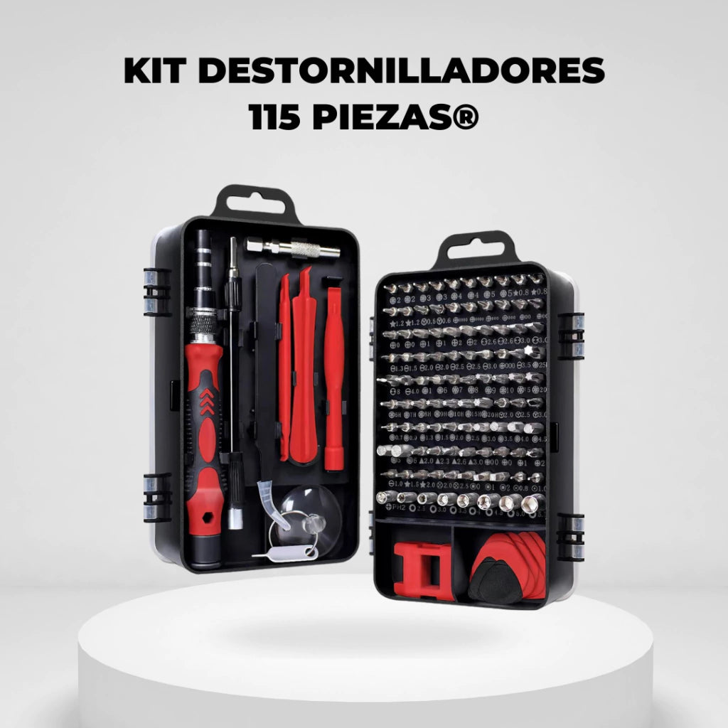 KIT DE DESTORNILLADORES HERRAMIENTA DE 115 PIEZAS