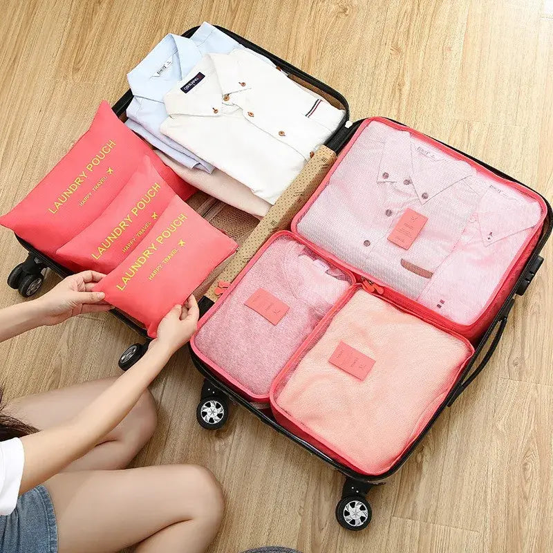 SET ORGANIZADOR PARA MALETA DE VIAJE (6 PIEZAS)