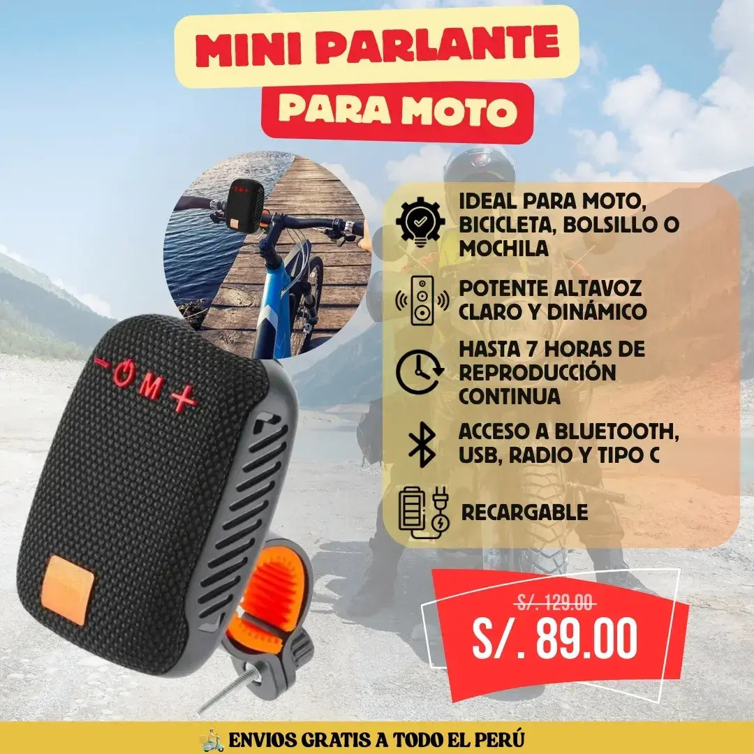 MINI PARLANTE PARA MOTO