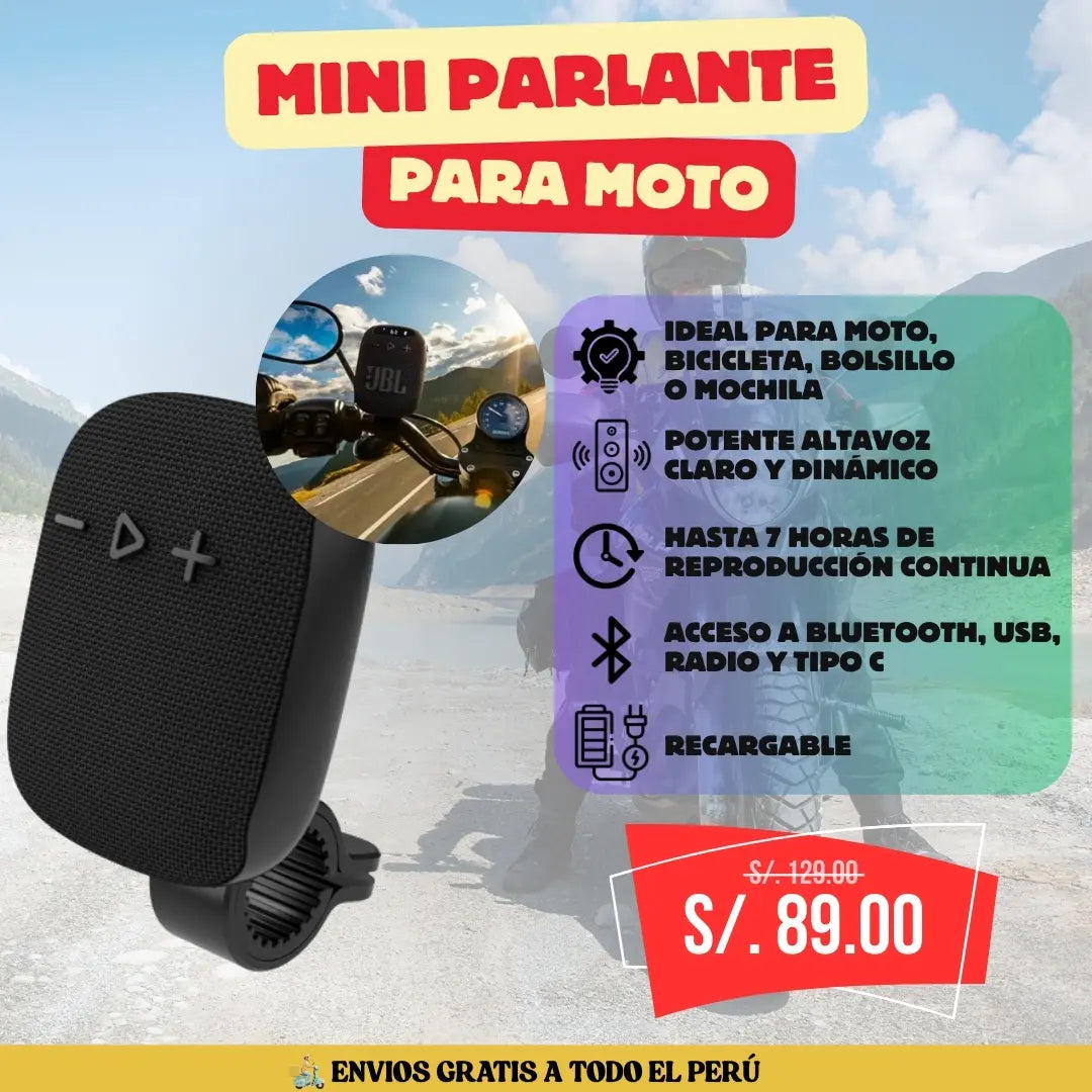 MINI PARLANTE PARA MOTO